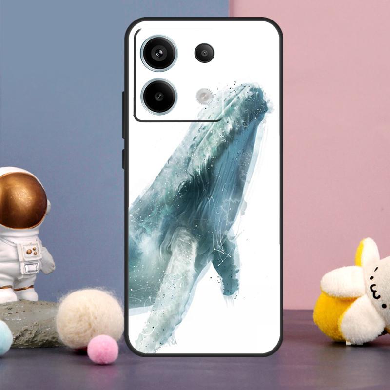 Cartoon Whale Case For Xiaomi Redmi Note 15 Pro Plus 10 11 12 13 14 Pro Redmi 15 15C 14C 10C 12C 13C Cover