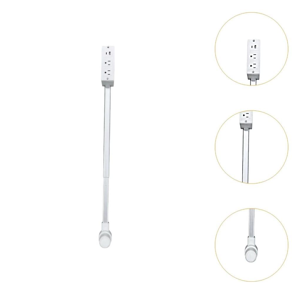 Adjustable Length Power Socket Expander Rotates 180° Power Outlets Extender  for NightStand