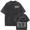 Michael Jackson King of Pop MJ Vintage Washed T-Shirt Herren Damen High Street Gothic Klassisches T-Shirt Sommer Oberteile Hip Hop T-Shirt