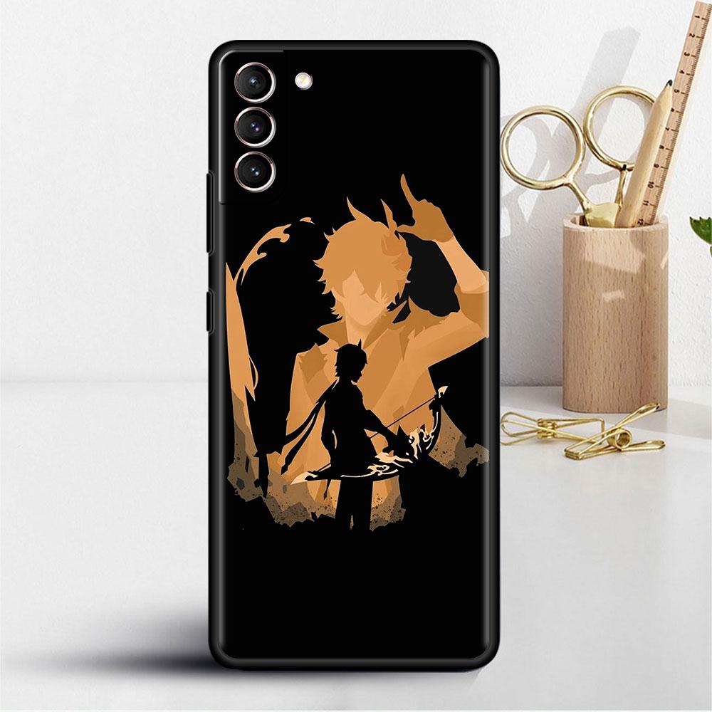 Case For Samsung Galaxy S20 S22 Ultra S21 FE S10 S9 Plus Note 20 10 Lite 9 Soft Phone Cover Shell Anime Genshin Impact Cool