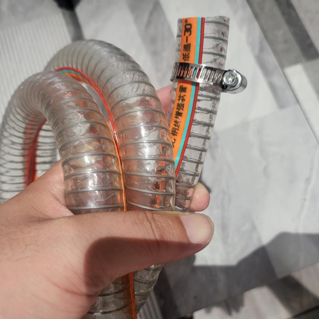 ZG ID19/OD25mm 1-5M PVC Transparent Steel Wire Hose Thick Water Pump Oil Pipe Vacuum Pipe Heat-resistant Oil Resistant PVC Hose