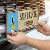 Saint Lucia Vanity License Plates National Flag Castries Vintage Metal License Plate Country Souvenir Gift Aluminum Metal License Plate Car Tag to
