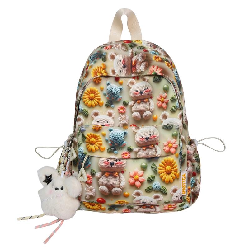 Three-Dimensional Cartoon Backpack for Junior High School Students Lightweight Schoolbag Printed Small Backpack