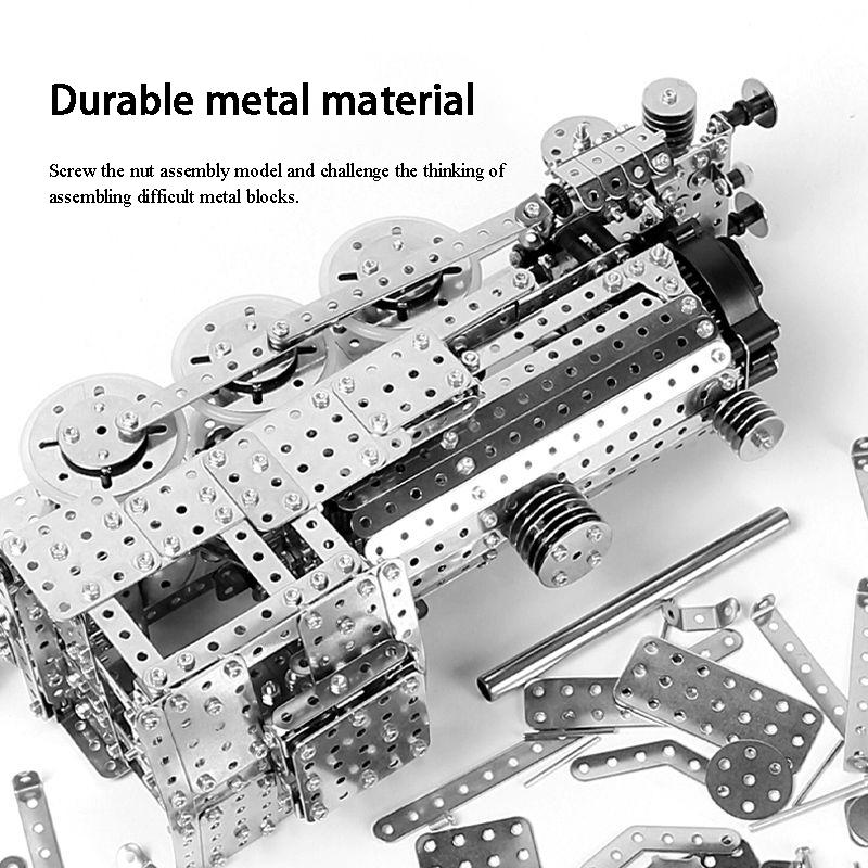 Adult Power Mechanical Assembly Building Block Boy Difficult Screw Nut Manual Assembly Motorcycle Model Metal Toy Gift