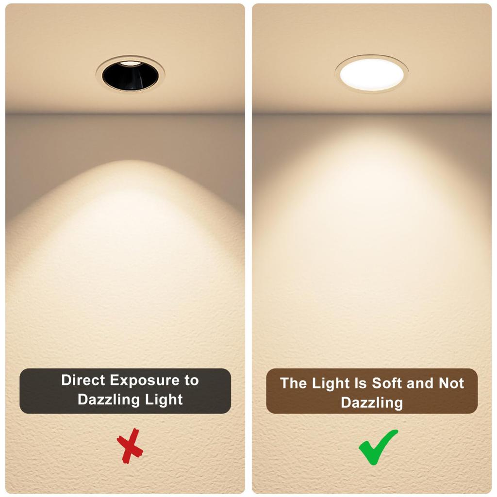 NUOLUX Einbauleuchten-Diffusorabdeckung, Spot-Lampenschirm-Diffusorplatte, 99 mm Durchmesser, Blendfreier Filter, für Einbauleuchten und Deckenleuchten, Beleuchtung