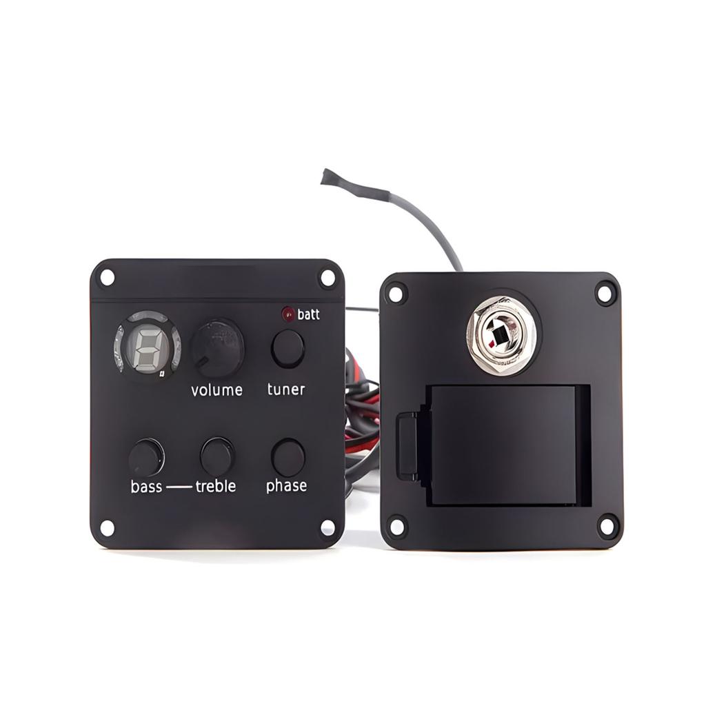 Acoustic Guitar Pickup with Tuner Guitar Pickup ISYS+ EQ Preamp System Adjustable Sound Folk Guitar Pickup Easy To Use