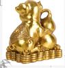 Fu Lu Copper Pig Gourd Ornament - Zodiac Pig Home Decor Handicraft