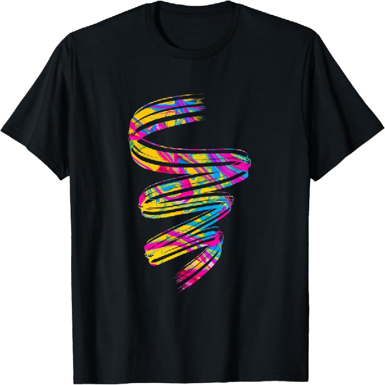 colorful lines abstract art minimalist aesthetic art artsy T-Shirt XXXXXL разноцветный