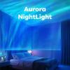Aurora Box Projektor Nachtlicht Bluetooth Umgebungslicht mit Weißem Rauschen Stufenloses Dimmen Nachttischlampe für Schlafzimmerdeko