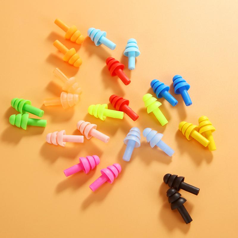 Silicone Earplug 5Pairs/Box Random Mix Color Sound Insulation Ear Plugs Set Reusable Noise Reducing Ear Protectors Supply QC-ZYF