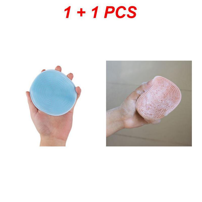 3/2/1PC Face Scrubber Soft Silicone Facial Cleansing Brush Face Exfoliator Blackhead Acne Pore Pad Cradle Cap Face Wash
