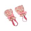 Pearl Pendant Canvas Floral Drawstring Bag Satin Bow Festive Sugar Bag  Festival