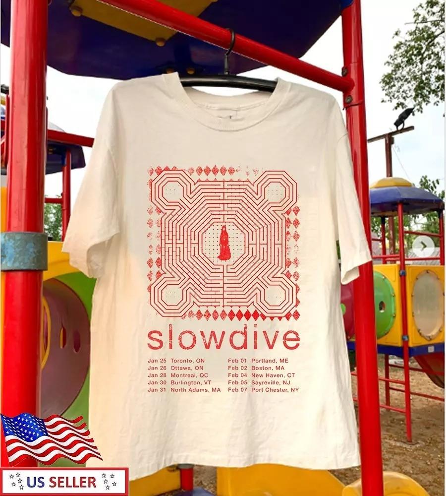 Slowdive BAND North American Tour 2025 T Shirt White   TU064 Unisex T-Shirt XXL