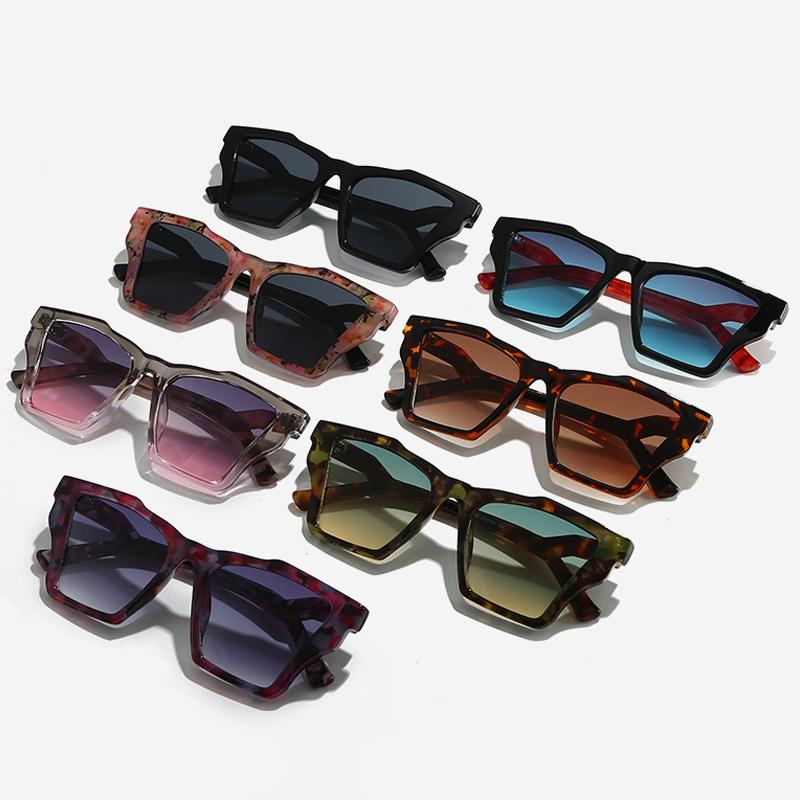  New Square Luxury Women Sunglasses UV400 Leopard Print Gradient Shades Men Sun Glasses