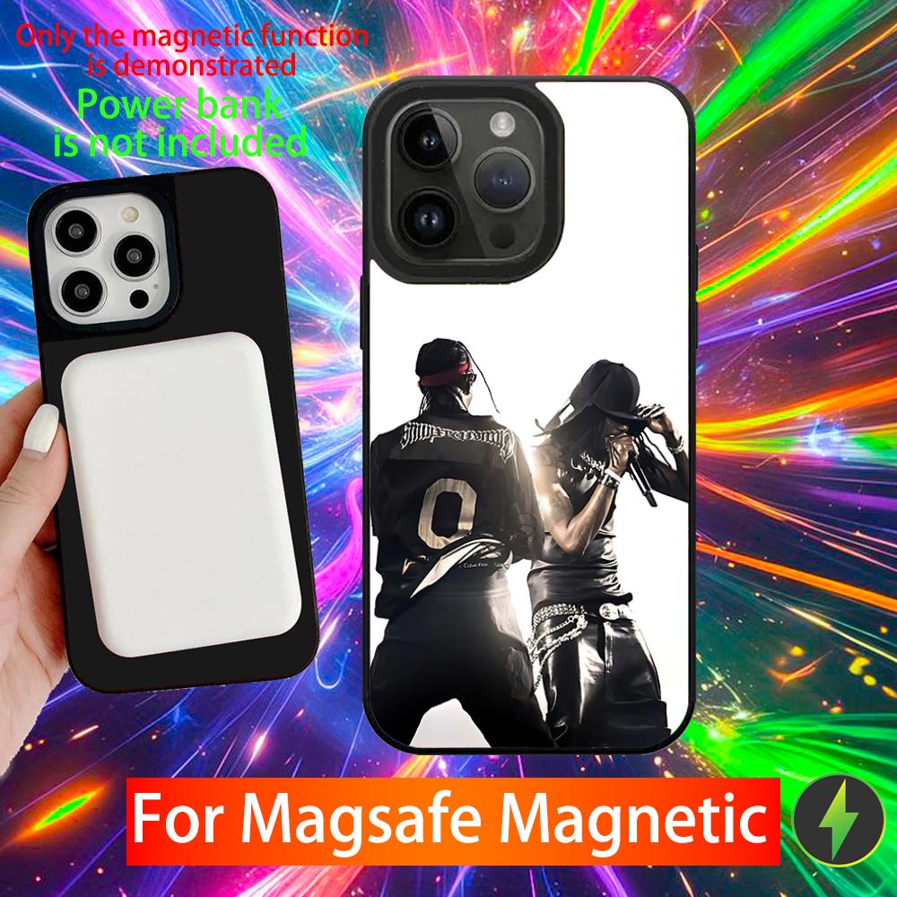 T-Travis Rapper S-Scott Phone Case For iPhone 16,15,14,13,12,11,Pro,Max,Plus,Mini,SE New Magsafe Magnetic Wireless Charging