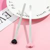 Exquisite Stainless Steel Metal Bookmark Painted Heart Shape Book Page Marker Reading Book Clip Book Lovers