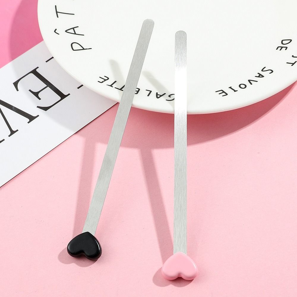 Exquisite Stainless Steel Metal Bookmark Painted Heart Shape Book Page Marker Reading Book Clip Book Lovers