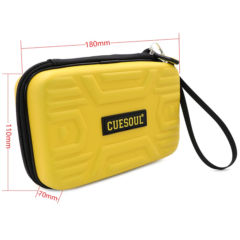 CUESOUL BEAST Darts Case Steel Tip Big Darts Carrying Storage Fit Dart Red Case for 6 Darts (for Tip/Soft Darts), (for Tips, Shafts, Flights,