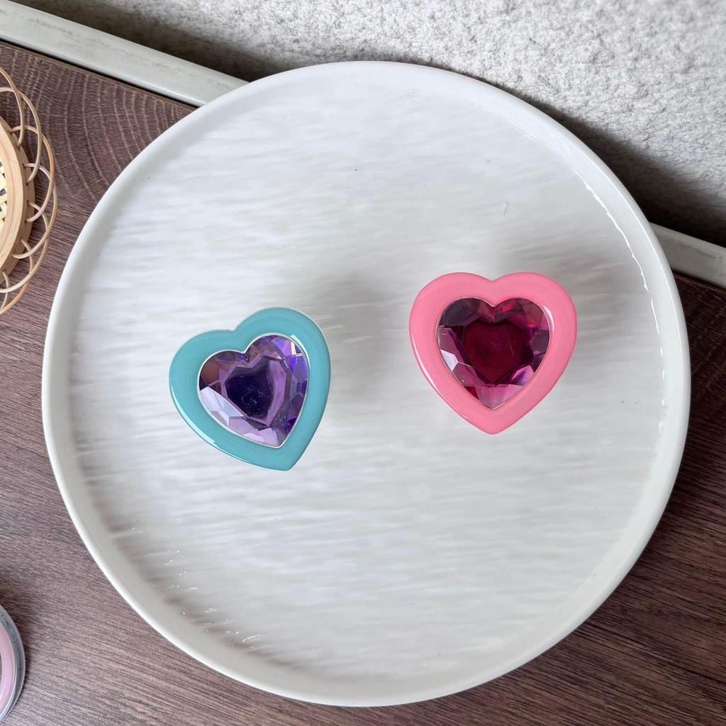 Colorful Heart Magnetic Telescopic Airbag Holder for Girly Desktop