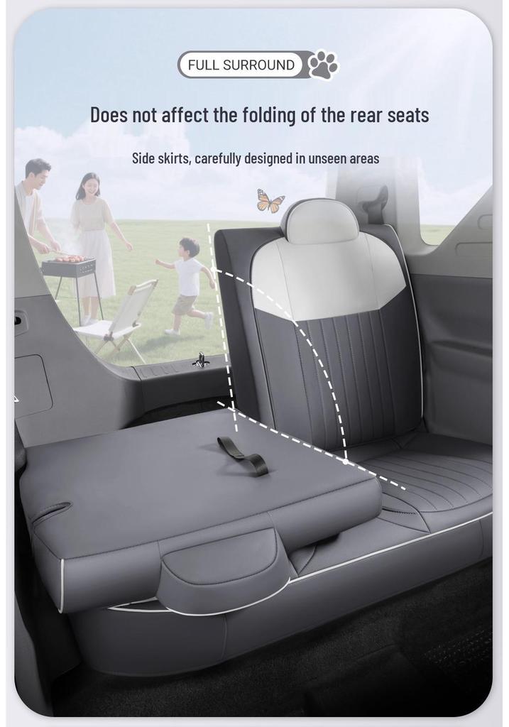 All-Season Full Coverage Leather Seat Covers for Geely Panda Mini