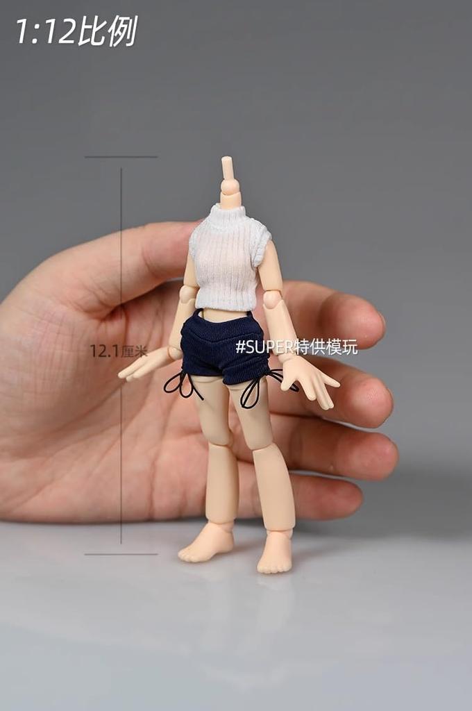 [TOYBARJAPAN] 112 scale figure accessoriessuitable for TBLeague bodies etc. Special offer High school girl JK student Off-shoulder white sleeveless