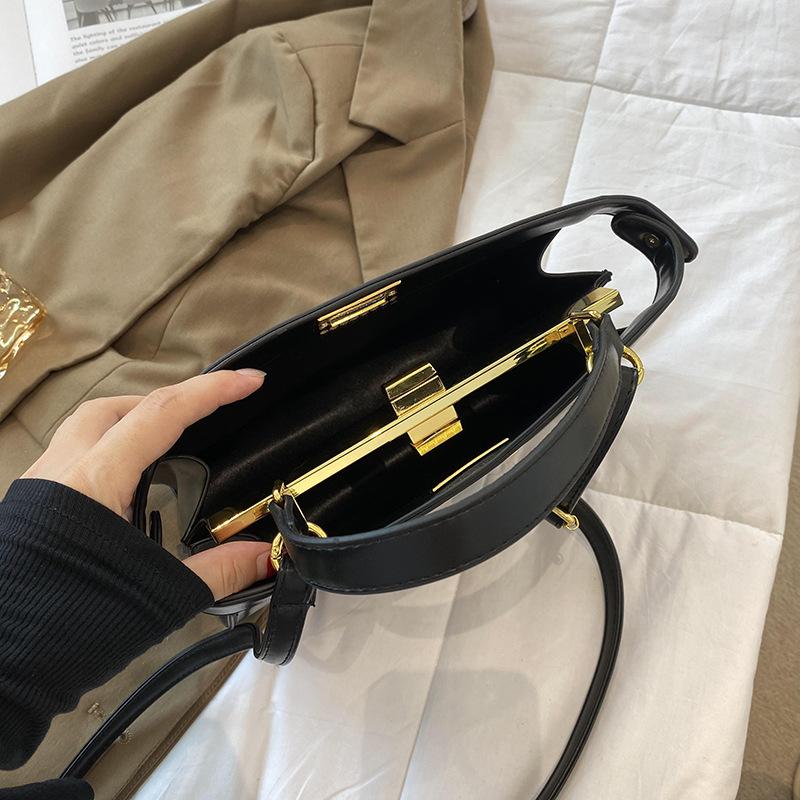 New High-end Solid Color Lock Kaibaoli Portable Shoulder Oblique Span Women's Bag