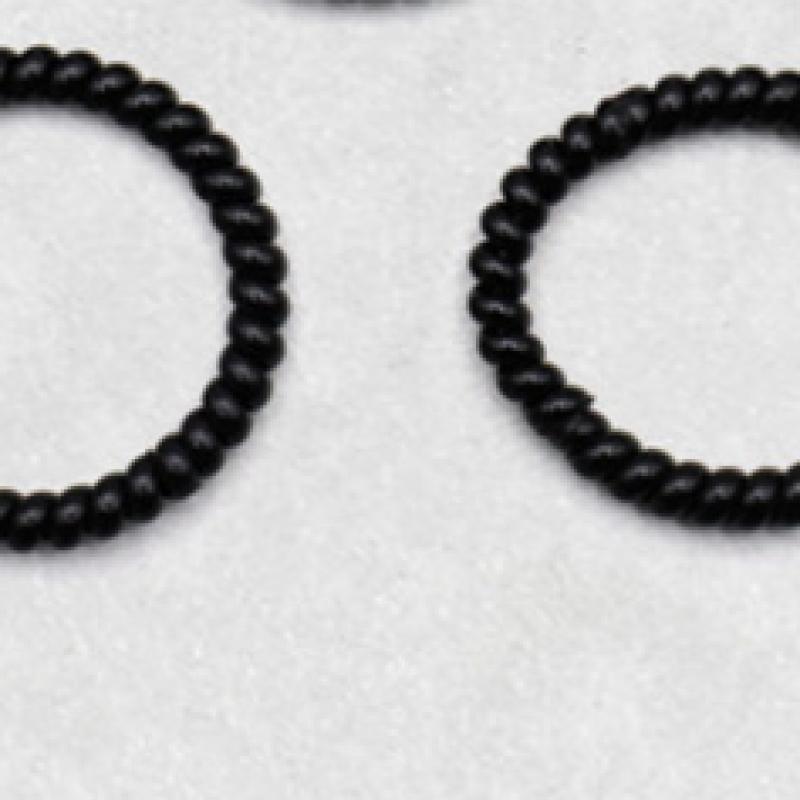 Daiso Thin Spring Rubber Bands  Black  Pack Of 5