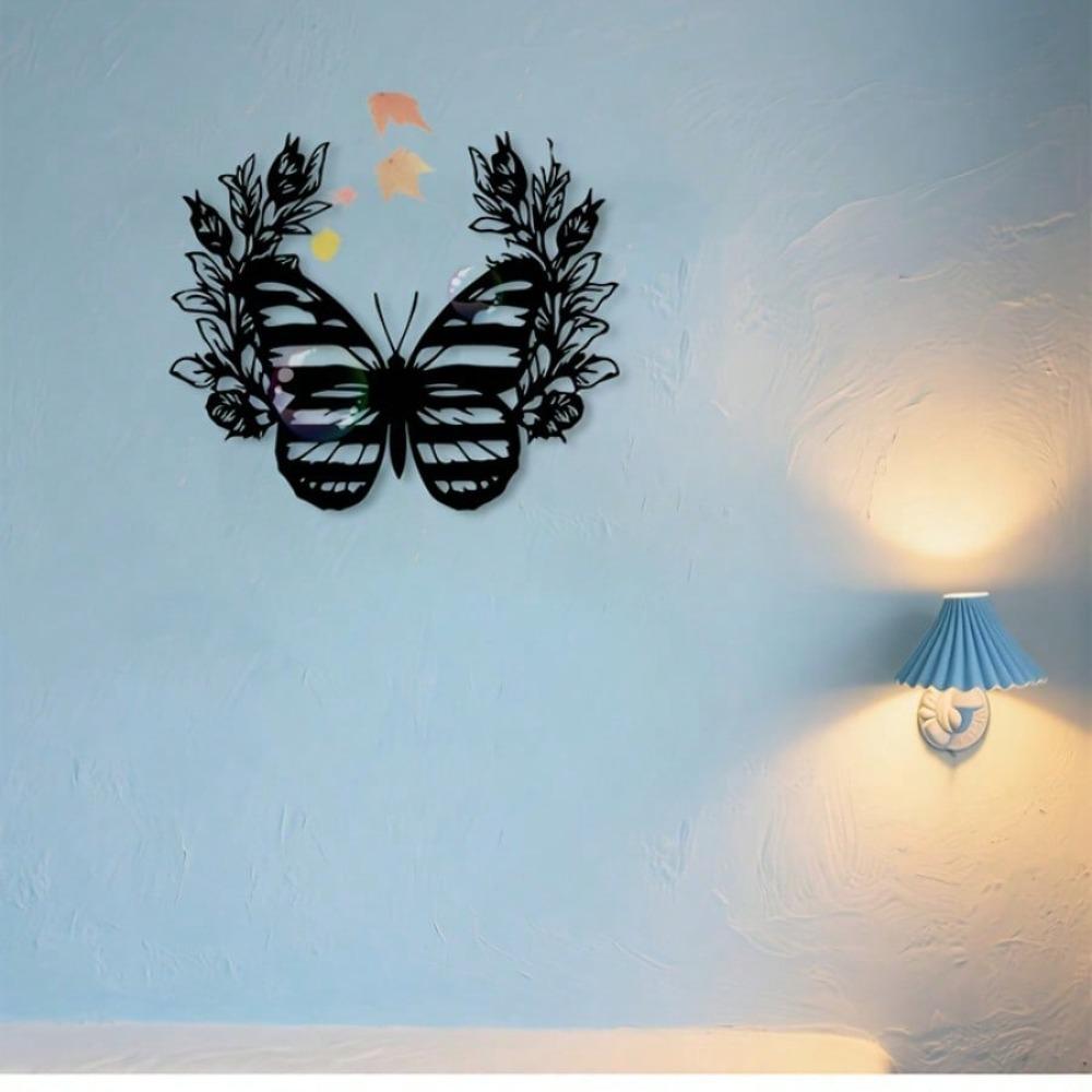 Retro Iron Butterfly Wall Decor, Metal Art for Independence Day, Memorial Day, Christmas, New Year, Housewarming Gift