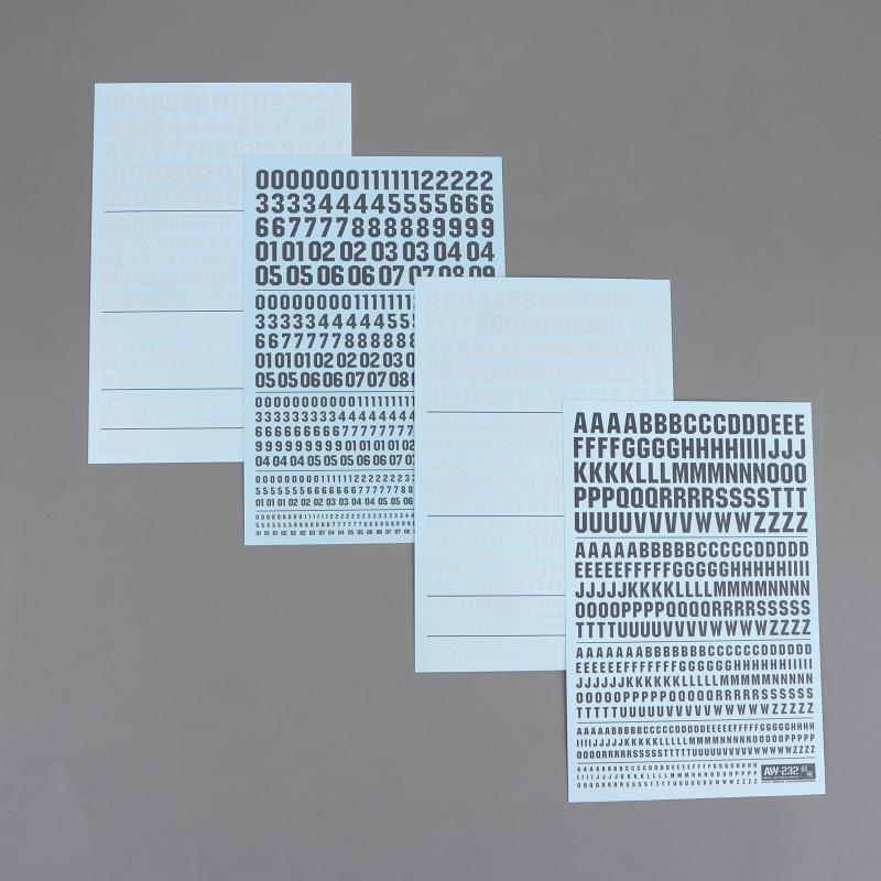 Number Letter Water Decal Stickers Clear Print Removable Multiple Patterns for Wedding Party Decor DIY Art Projects