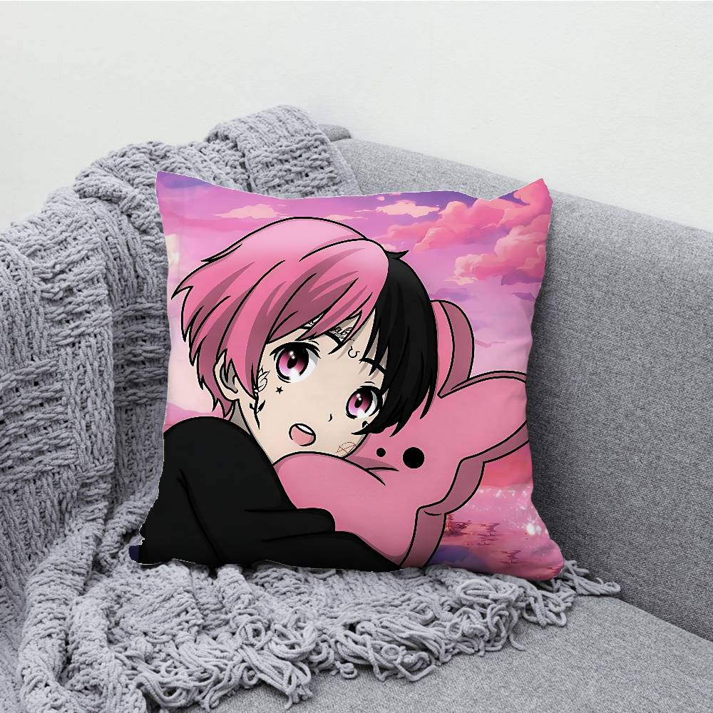 L-Lil P-Peep Pillow Case Print Polyester Fiber 40X40 cm Home Sofa Throw Cushion Cover Decoration