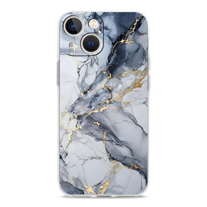 Capa de Celular Para iPhone 17 Capas iPhone Air 16 15 12 13 14 Pro Max 7 8 Plus 16Pro iPhone11 Capa Macia Mármore Aquarelado