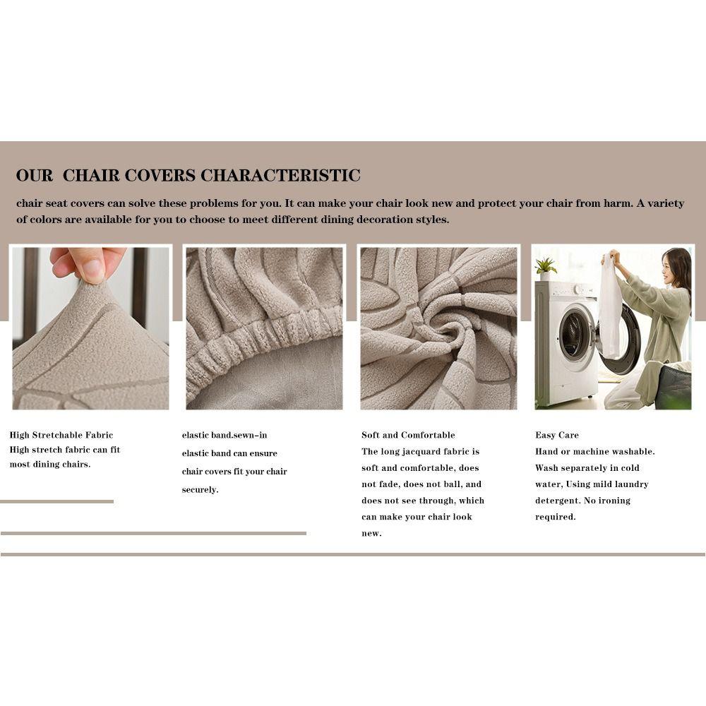 Solid Color Chair Seat Cover Washable Anti-dirty Chair Slipcover Chair Cushion Cover Restaurant
