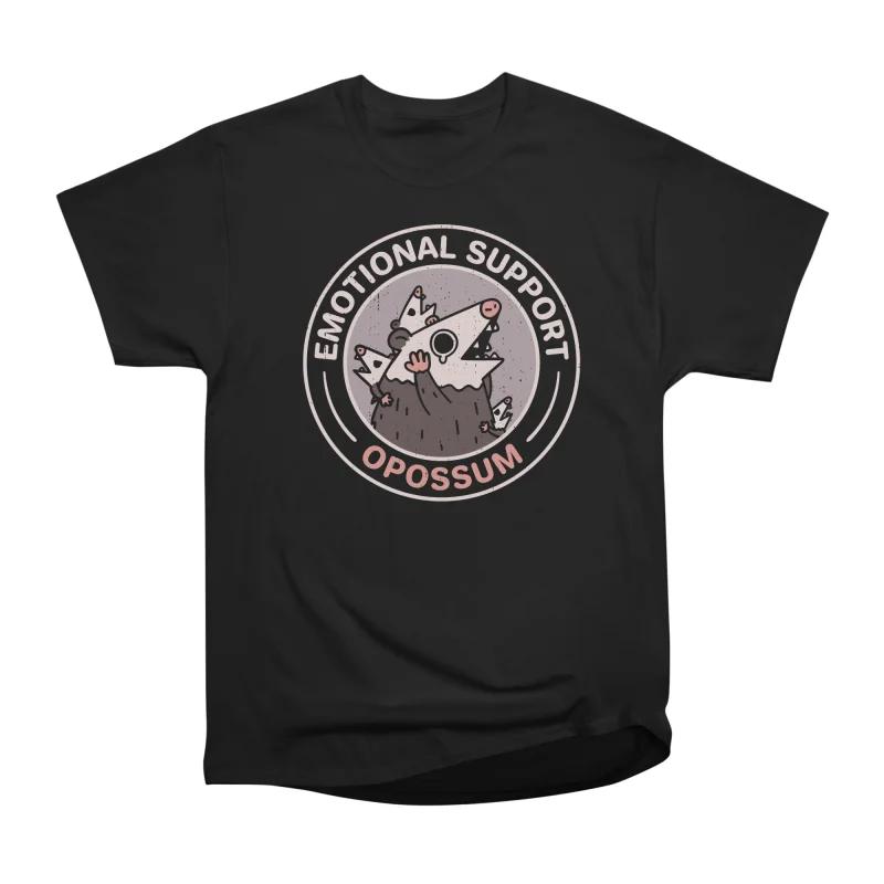 Men Casual Shirts Short Sleeves EMOTIONAL SUPPORT OPOSSUM Tees Oversized T-shirts S разноцветный