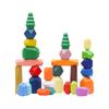 Kids' Nordic-Style Colorful Wooden Stacking Stones: Educational and Interactive Parent-Child Indoor Toy