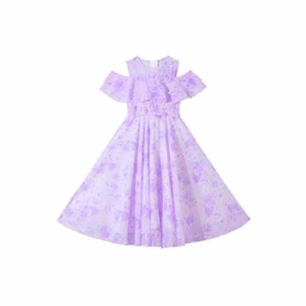 Loose Girls Chiffon Floral Dress Teenagers Children Princess Dress Summer Kids Dresses  Students