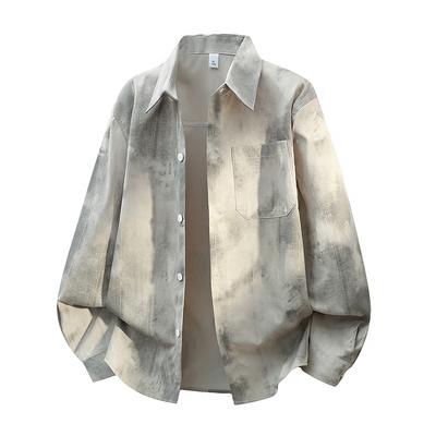 Men's Long Sleeved Shirt Korean Casual Loose Shirt Men's Coat
