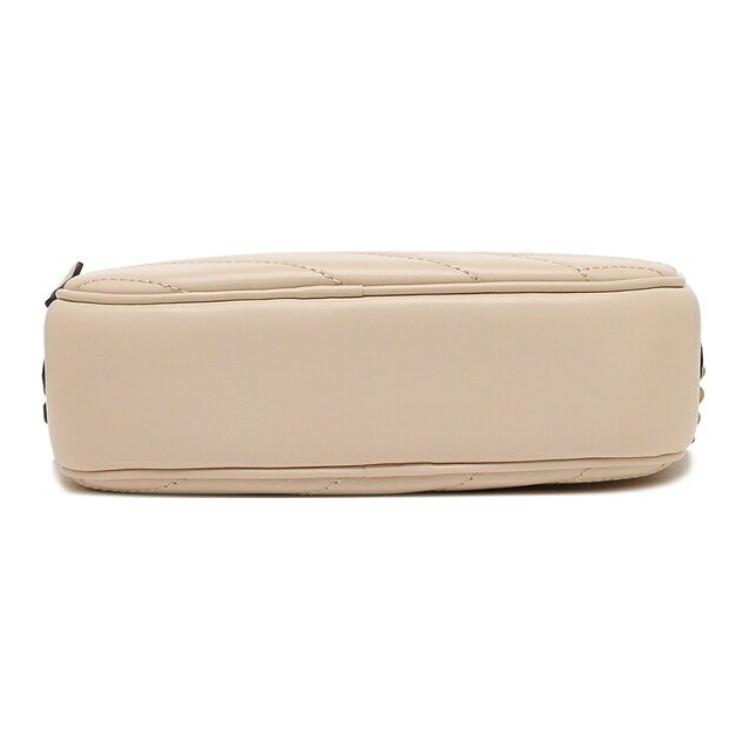 Tory Burch Kira Double T Logo Herringbone Stripe Zipper Camera Bag Women Shoulder Bag New-Cream 152353-122