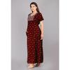 Cotton Floral Printed Daily Wear Nighty Women Lightweight Sleepwear Night Gown