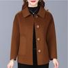 Korean Fashion Womens Pure Wool Coat Autumn Winter Hot Style Casual Loose Short Coat Temperament Mother Wear