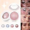 Long-lasting Waterproof Fine Shimmer Highlighter, Natural Glossy Effect, Brighten The Contour and Modify The Face, Pearl Shimmer Smooth Baked Powder