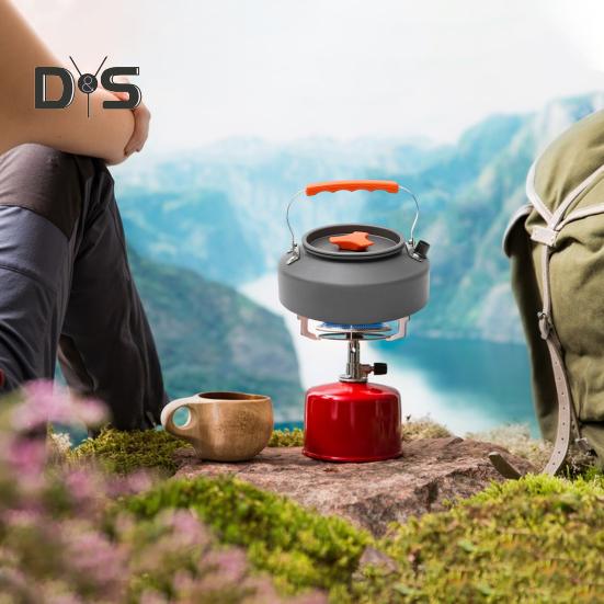 0.8/1.1/1.2L Aluminum Alloy Camping Kettle Portable Lightweight Large Capacity Outdoor Traveling Hiking Picnic Coffee Pot Tea Kettle