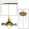 Nordic Sederhana LED Pendant Light Perlengkapan Kamar Tidur Ruang Tamu Bar Berwarna-warni Kaca Lam Gantung Copper Lantern