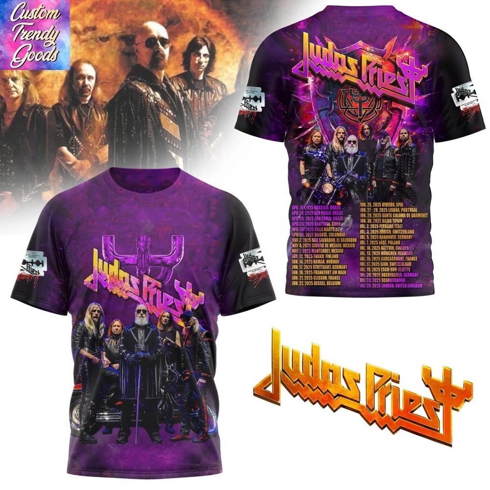 Judas Priest 2025 Tour 3D T-Shirt A392 Unisex T-Shirt XXXL