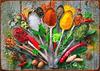 Kitchen Themed Wall Art Decor Colorful Spice and Spoon In Table Metal Tin Sign Food Cooking Ingredients Metal Art Print Decor