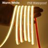 12V 24V IP68 COB LED Strip Black PCB 1m-20m 320LEDs/m COB Light High Density RA90 Cool Nature Warm White Waterproof Outdoor Lamp