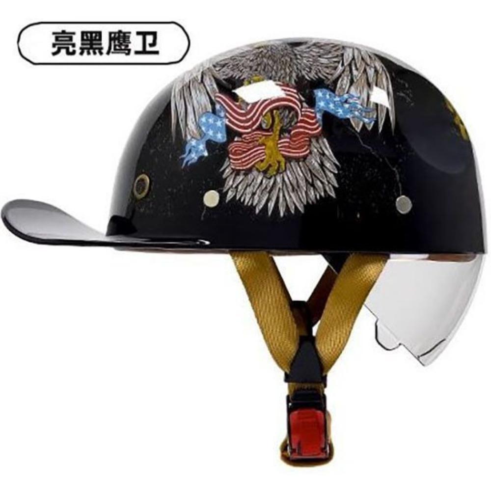 Classic Personality Vintage Summer Scalp Helmet Harley Unisex Locomotive Half Helmet Motorcycle Riding Electric Car Helmet