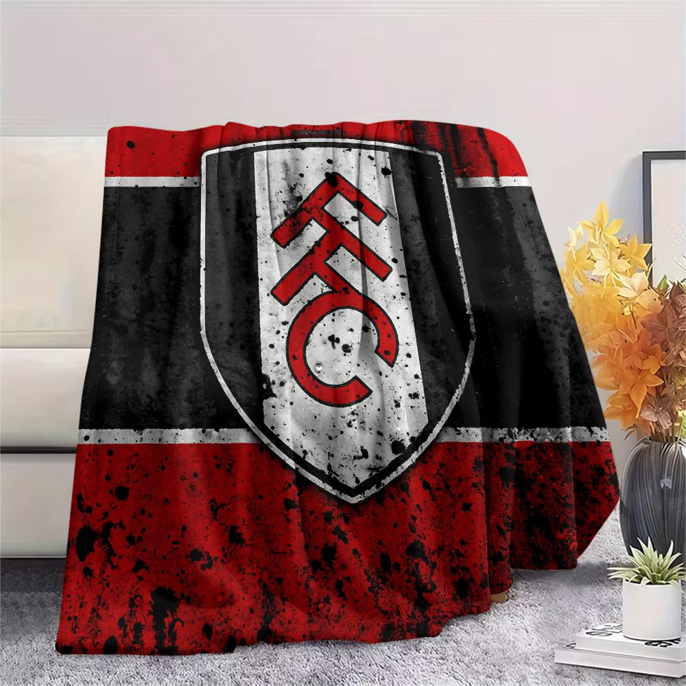 Fulham FC Pattern Flannel Blanket, High Quality Comfortable for All Seasons, Home Decor, Warmth and Comfort, Perfect for Gifts.