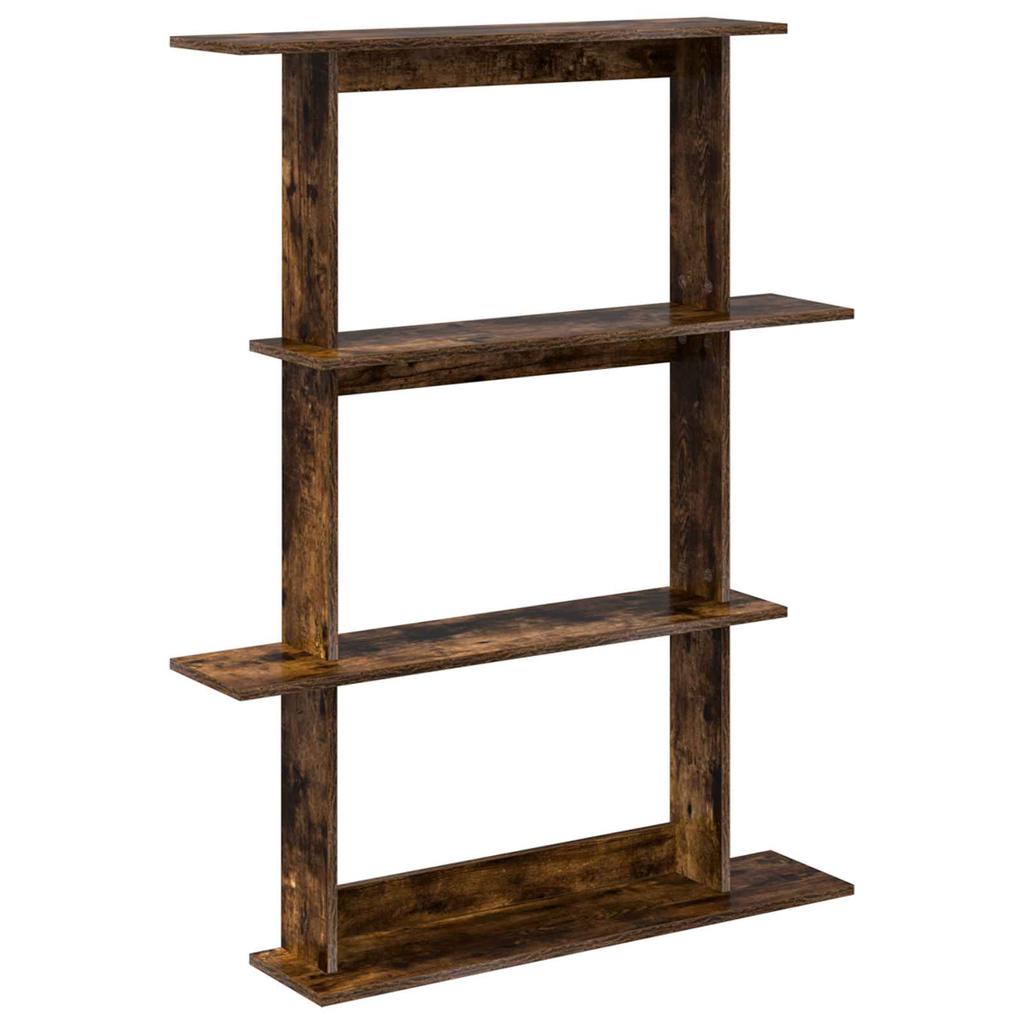 Wall Mounted Shelving Unit Brown 100 x 20 x 126 cm Engineered Wood