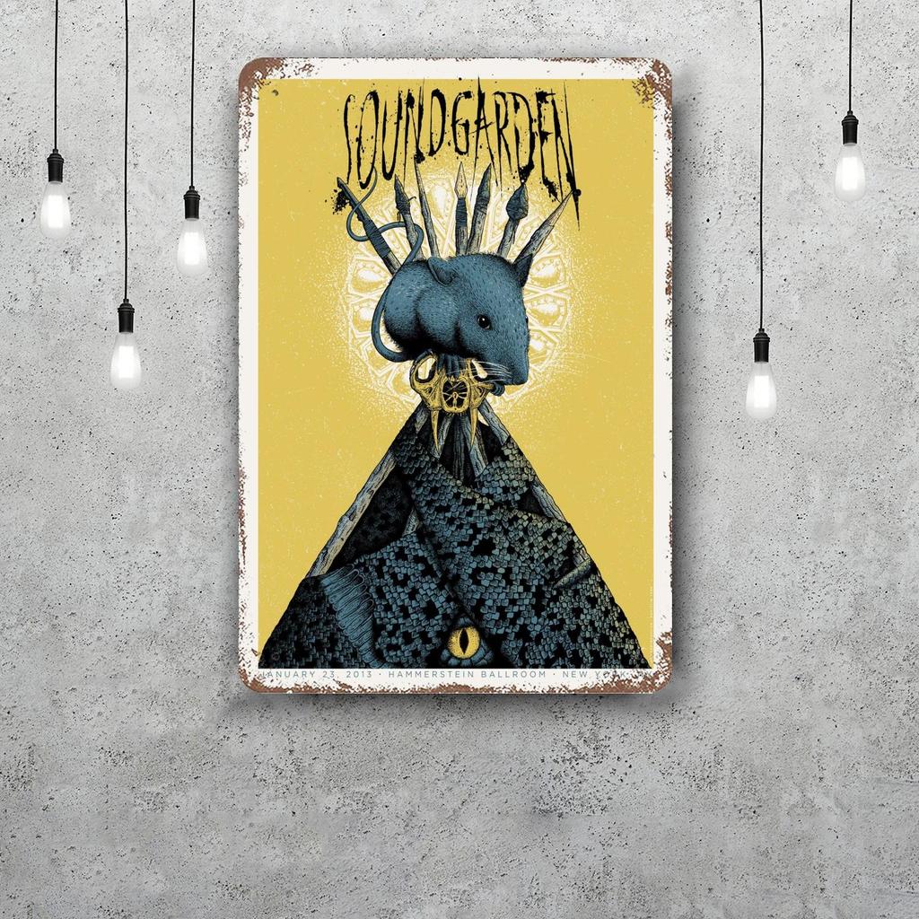 Soundgarden Band Vintage Metal Tin Signs Posters Decor Retro Metal Plaque Wall Art Decor for Garage Bar