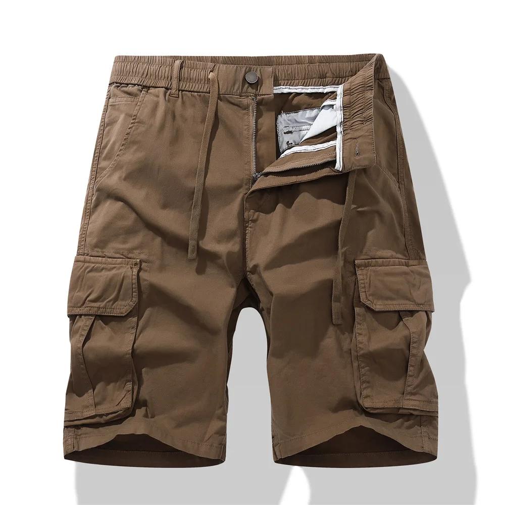 2026 Summer Mens Cargo Shorts Men Loose Multi Pocket Casual Pants Male Army Green Trousers Mens Workwear Daily Wear Bottoms